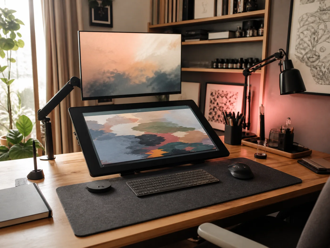 Organized Indian designer home studio